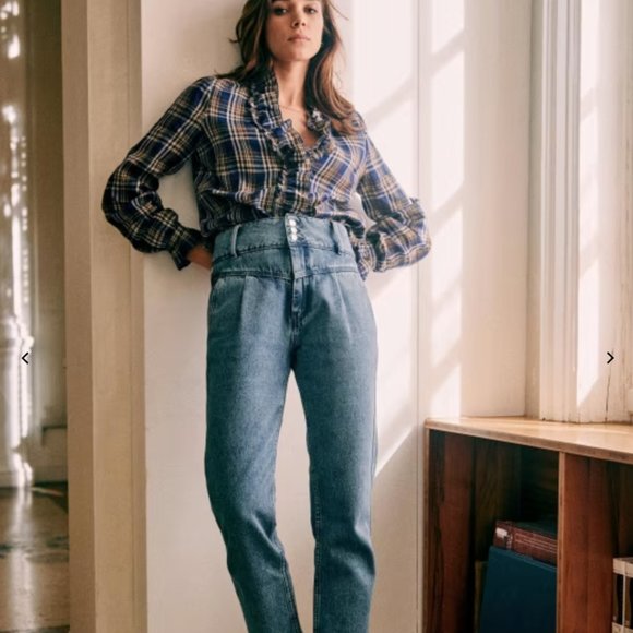 Sézane Sam Trousers / Jeans  | Light Blue - Picture 2 of 16